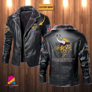 Minnesota Vikings NFL Style Leather Jacket For Fans