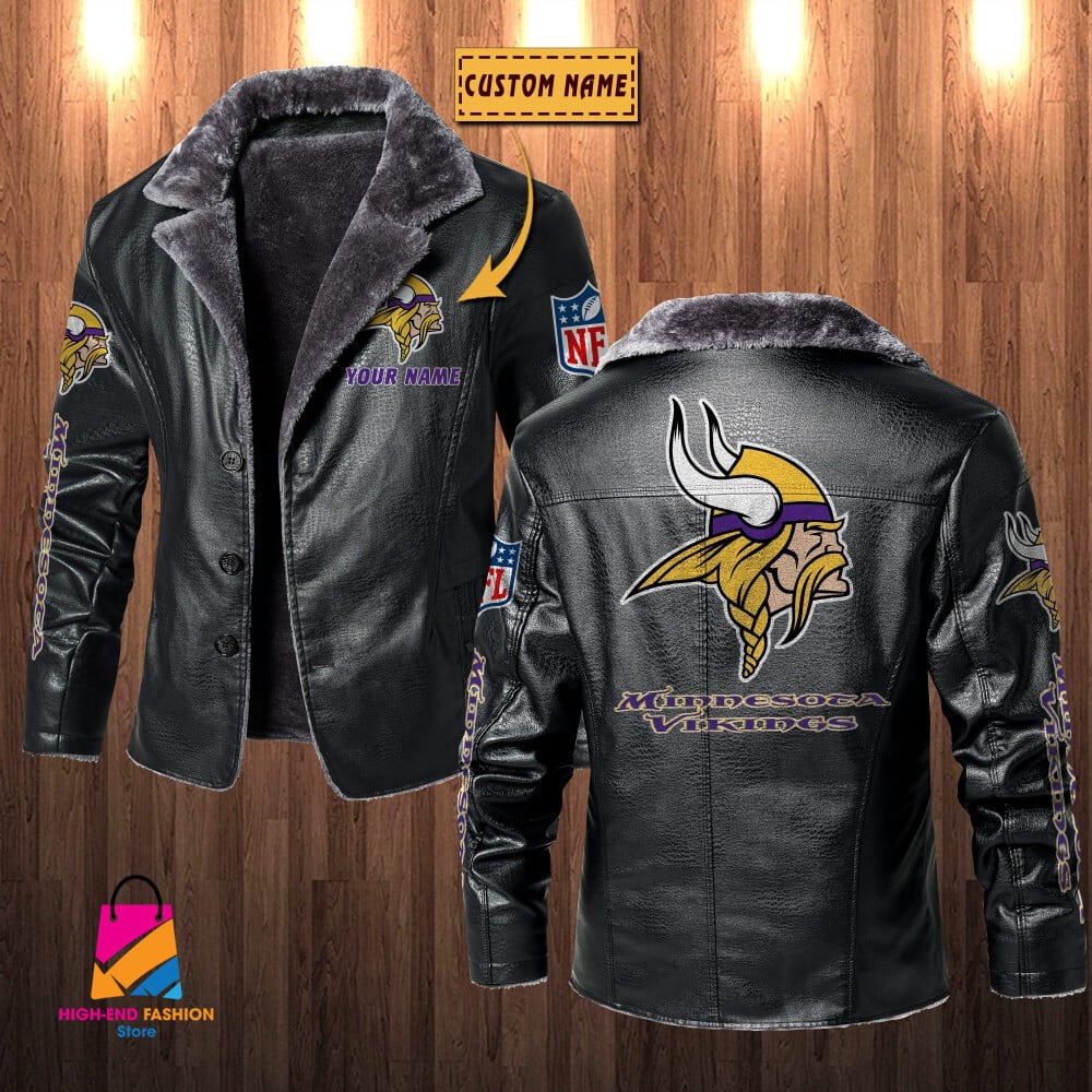 Minnesota Vikings NFL Style Leather Jacket For Fans