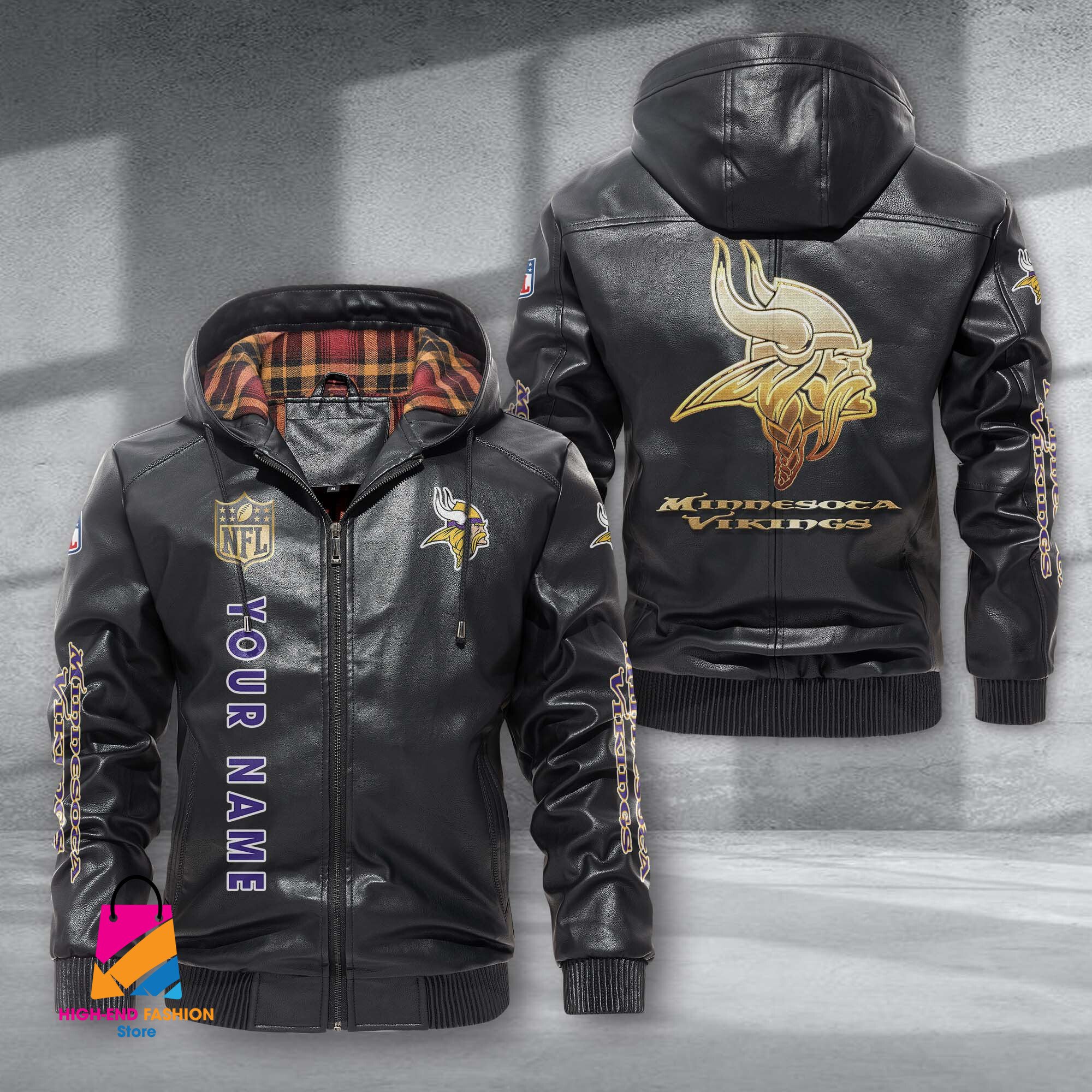 Minnesota Vikings NFL Style Leather Jacket For Fans
