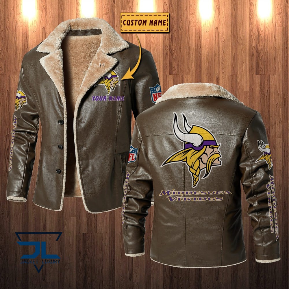 Minnesota Vikings NFL Style Leather Jacket For Fans