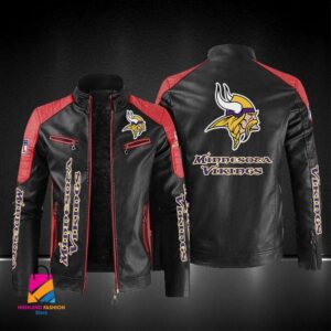 Minnesota Vikings NFL Style Leather Jacket For Fans