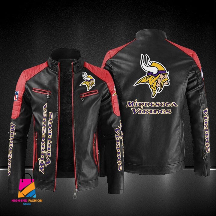 Minnesota Vikings NFL Style Leather Jacket For Fans