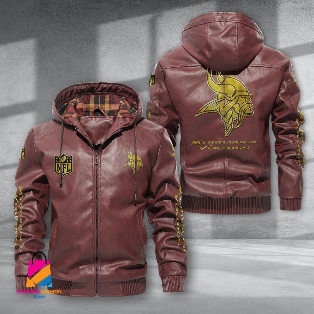 Minnesota Vikings NFL Style Leather Jacket For Fans