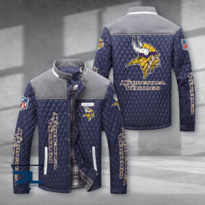 Minnesota Vikings NFL Style Puffer Jacket For Fans