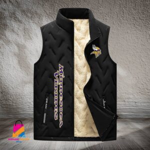 Minnesota Vikings NFL Style Sleeveless Puffer Jacket For Fans