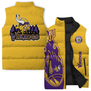 Minnesota Vikings NFL Style Sleeveless Puffer Jacket For Fans
