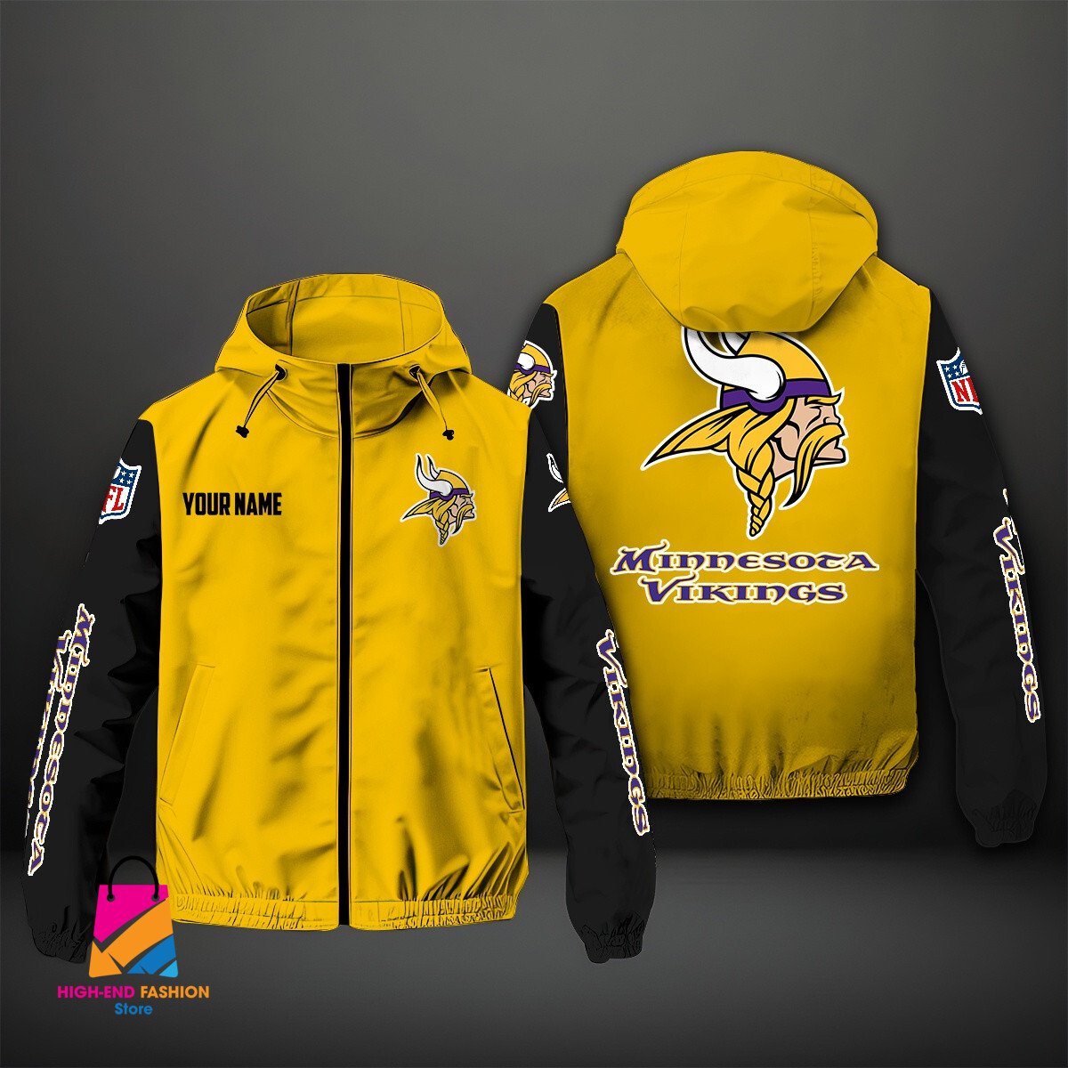 Minnesota Vikings NFL Style Windbreaker Jacket For Fans