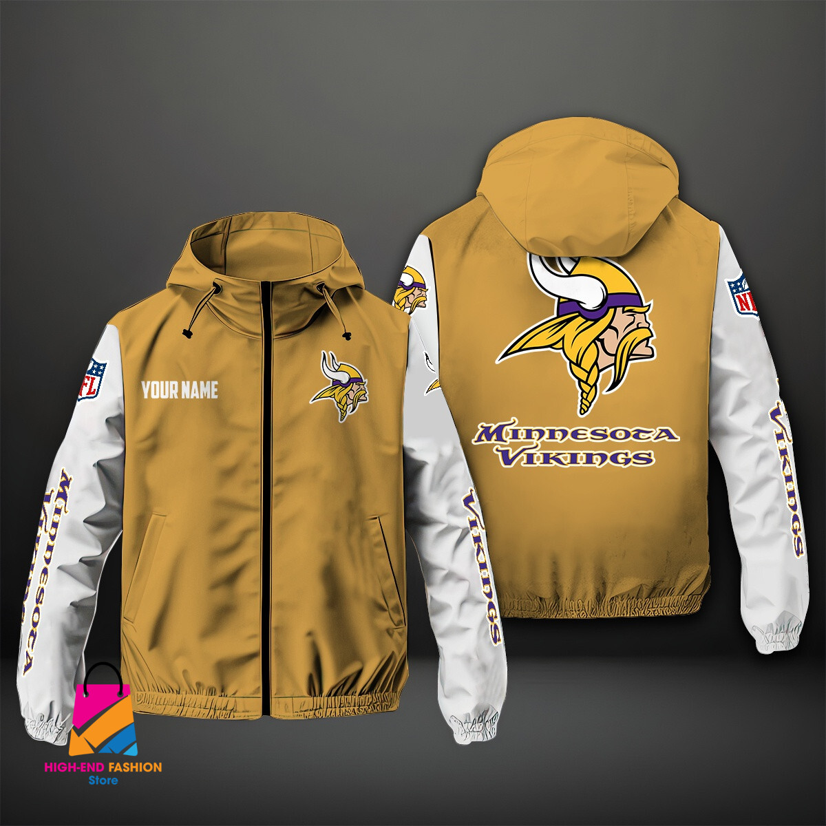 Minnesota Vikings NFL Style Windbreaker Jacket For Fans