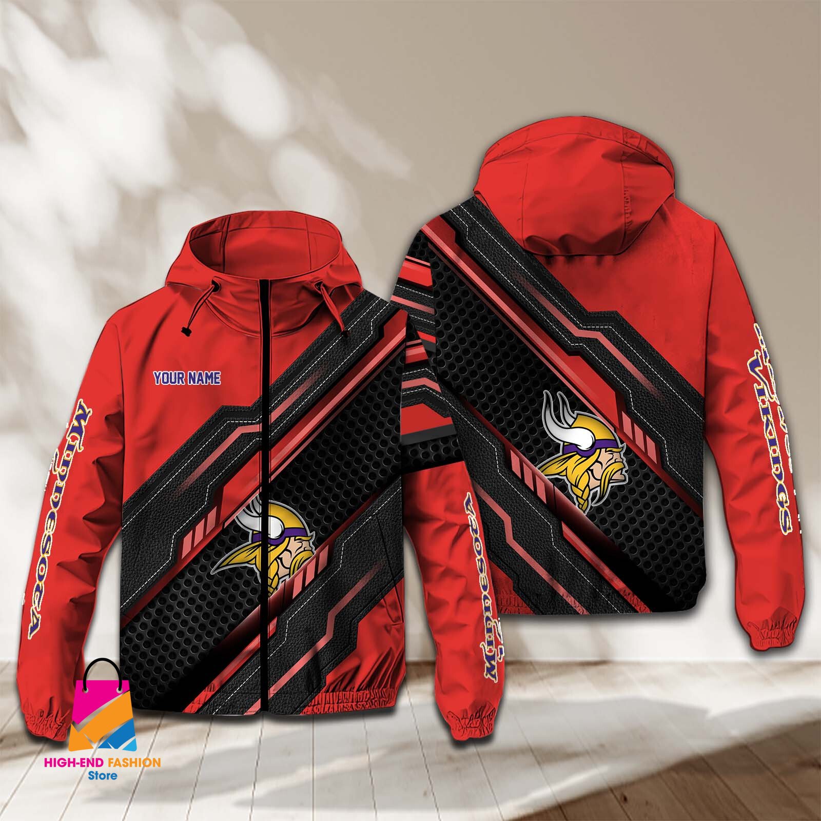 Minnesota Vikings NFL Style Windbreaker Jacket For Fans