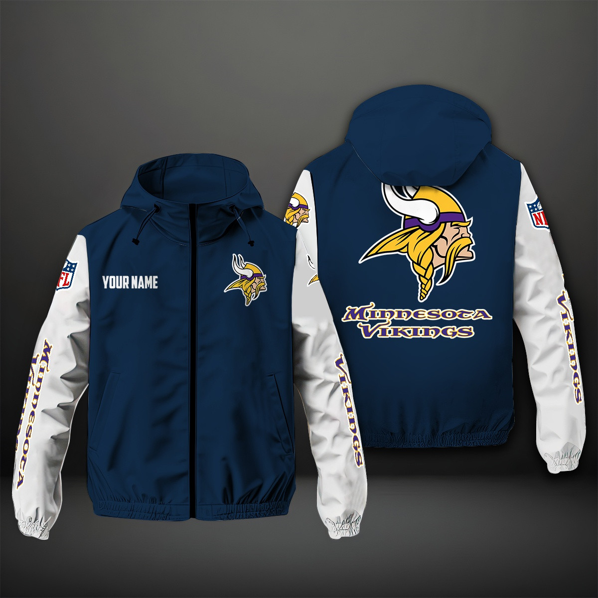 Minnesota Vikings NFL Style Windbreaker Jacket For Fans