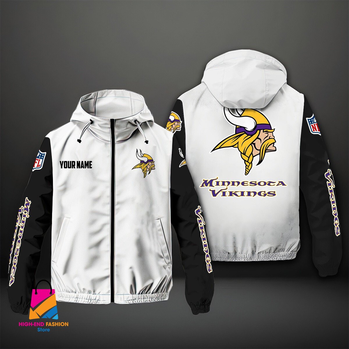 Minnesota Vikings NFL Style Windbreaker Jacket For Fans