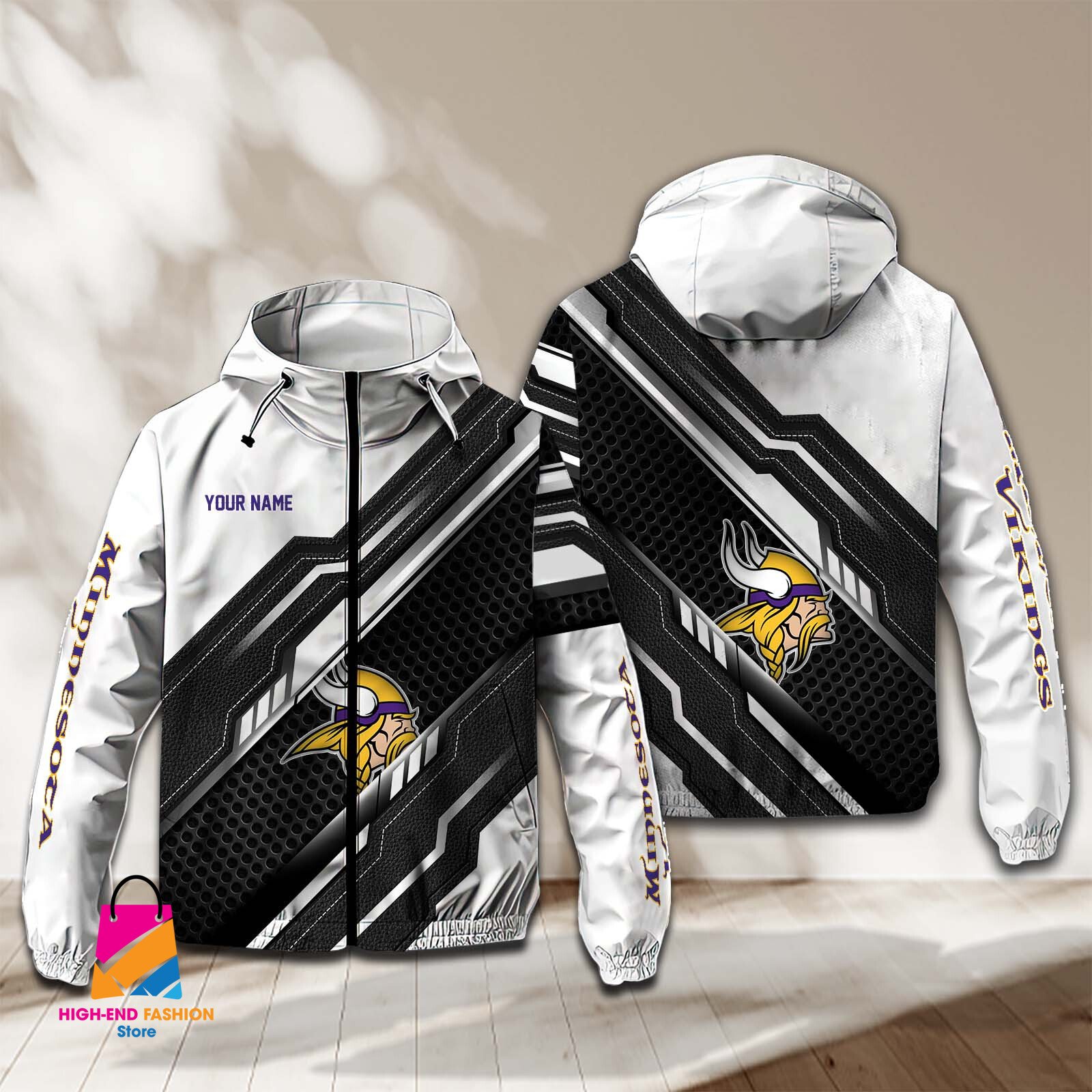 Minnesota Vikings NFL Style Windbreaker Jacket For Fans