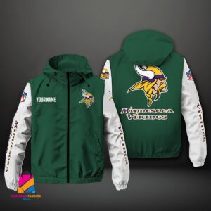 Minnesota Vikings NFL Style Windbreaker Jacket For Fans