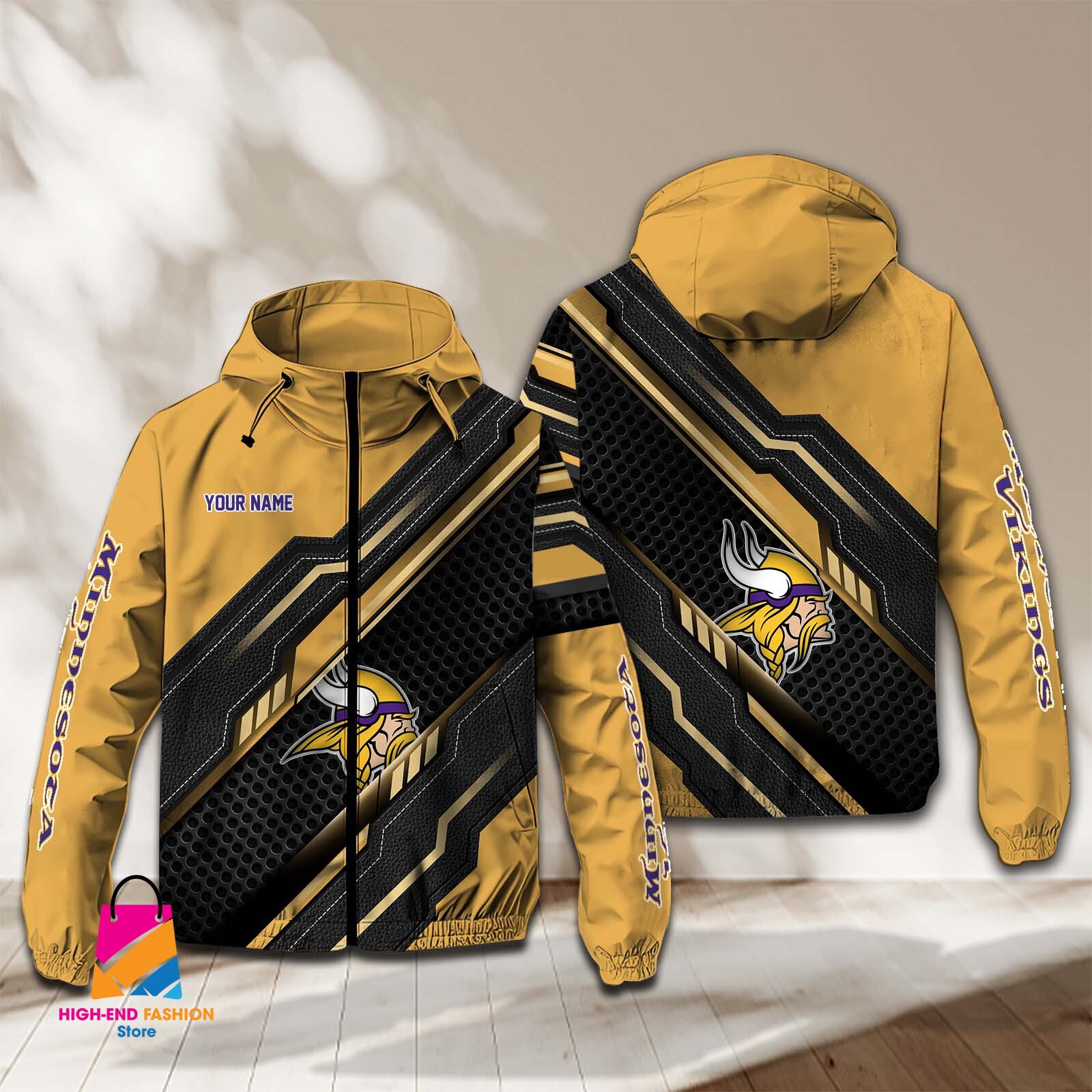 Minnesota Vikings NFL Style Windbreaker Jacket For Fans