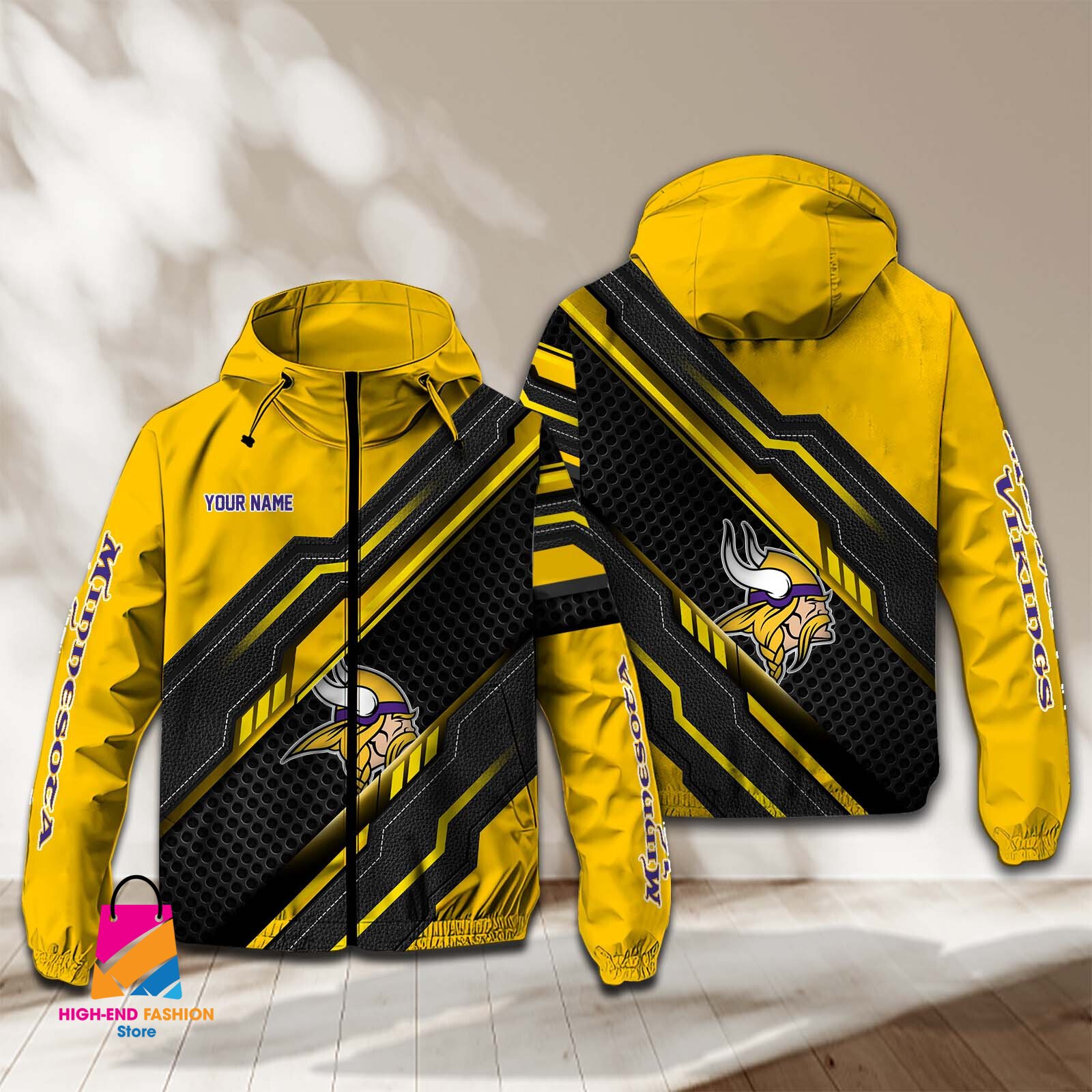 Minnesota Vikings NFL Style Windbreaker Jacket For Fans