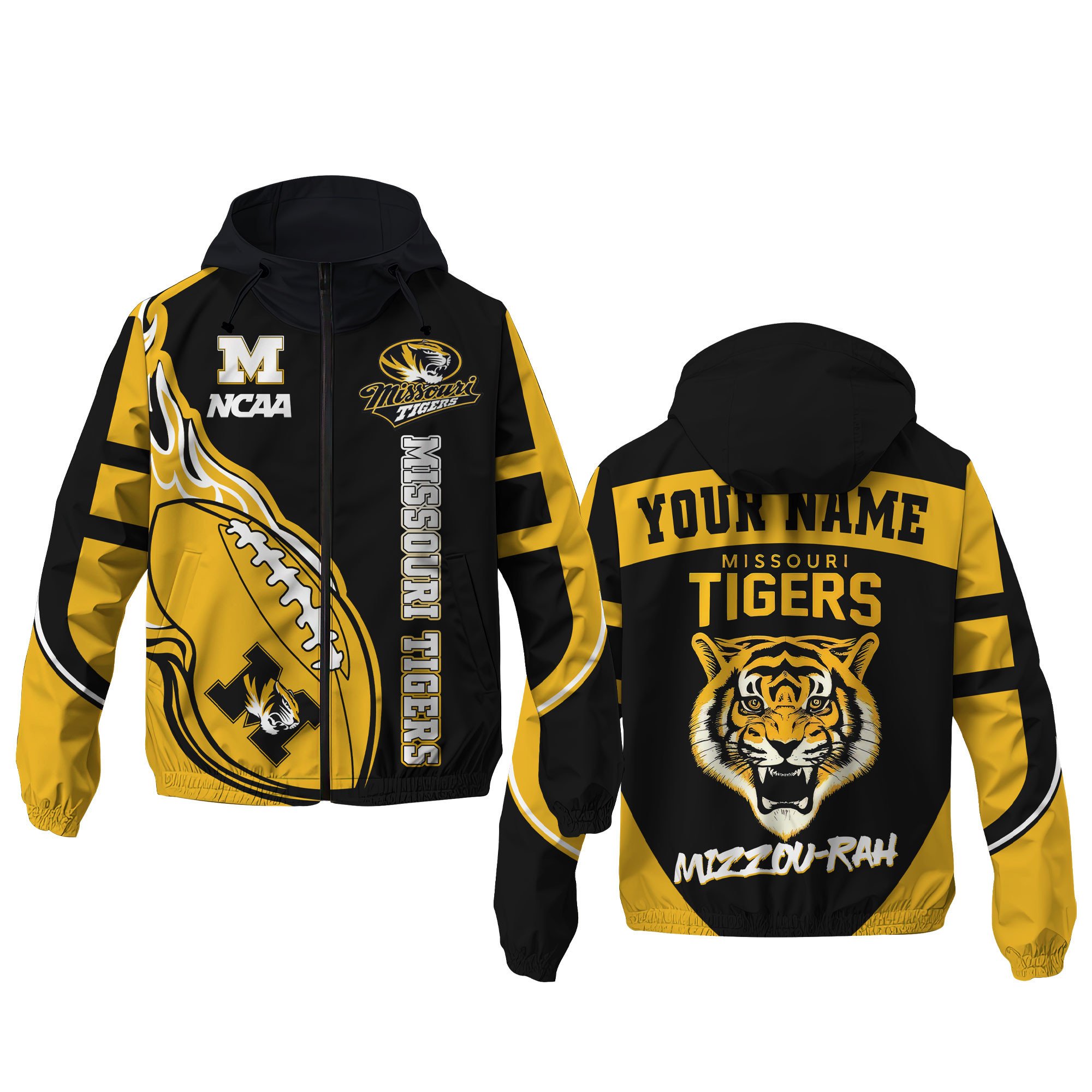 Missouri Tigers NCAA Style Windbreaker Jacket For Fans