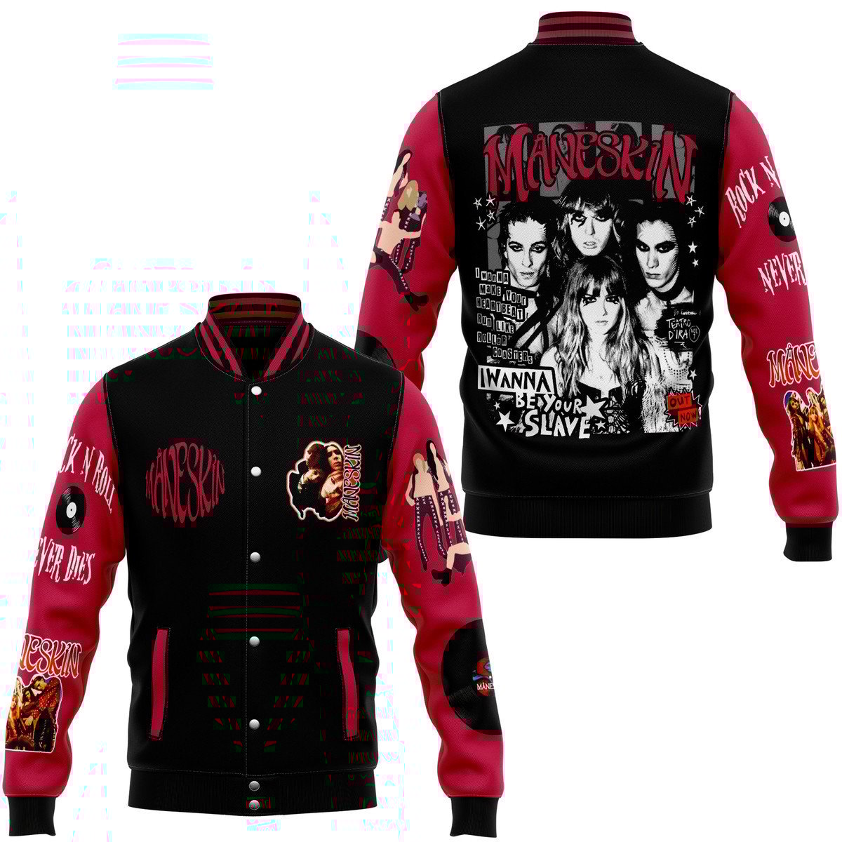 Måneskin Music Style Baseball Jacket For Fans