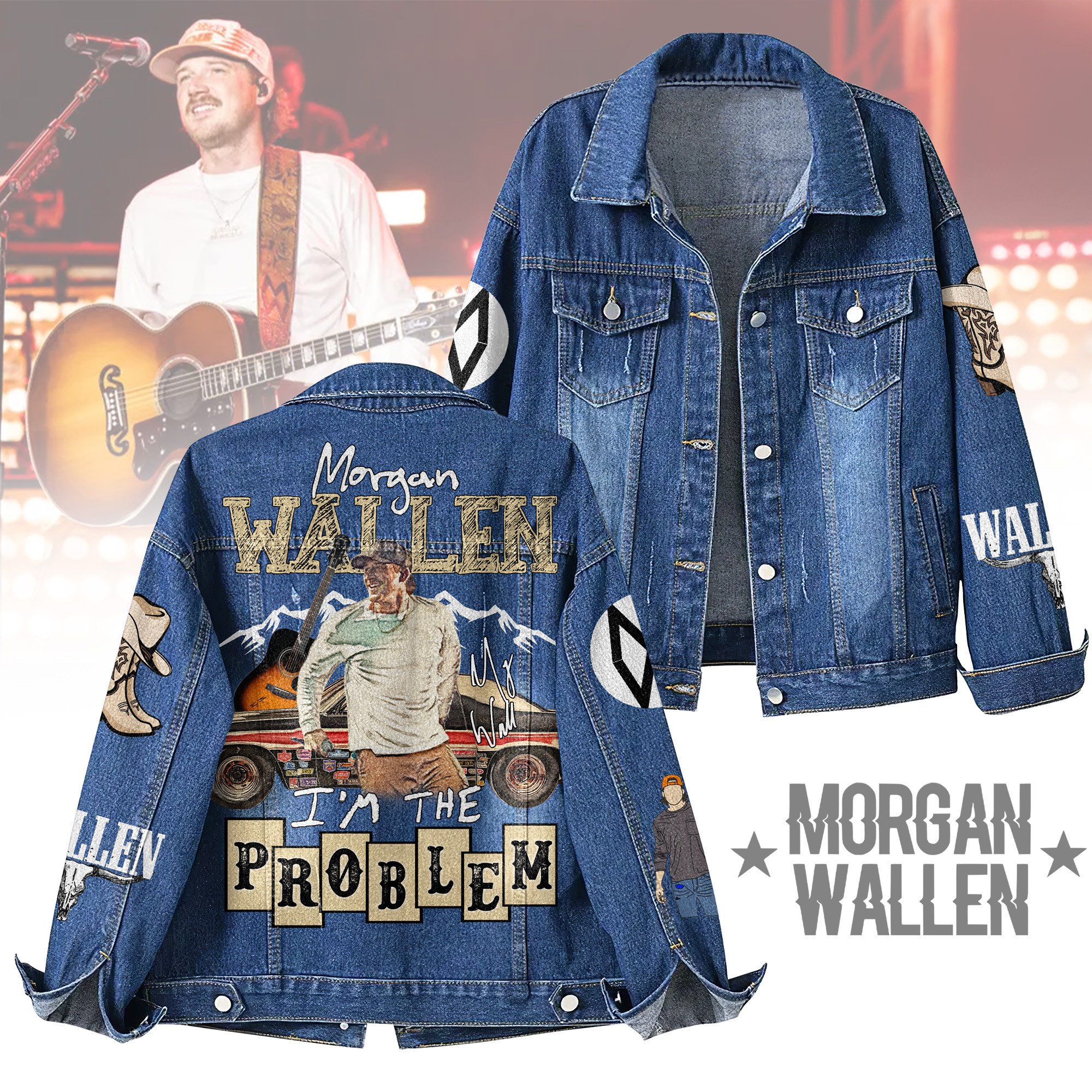 Morgan Wallen Music Denim Jacket Gift For Fans