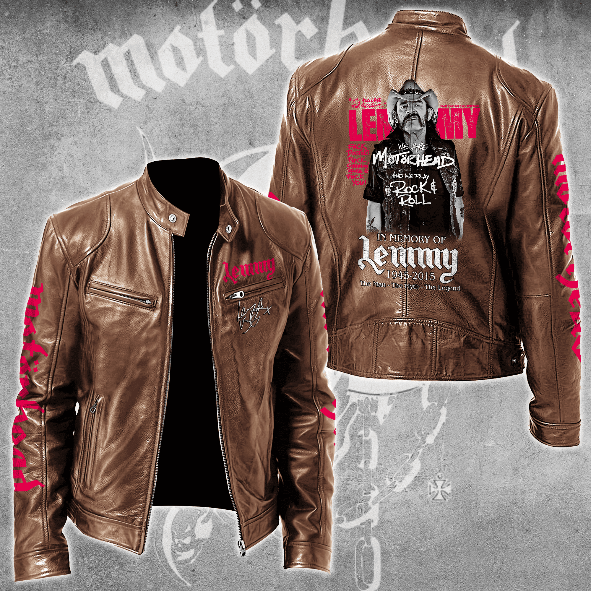 Motorhead Music Style Leather Jacket For Fans
