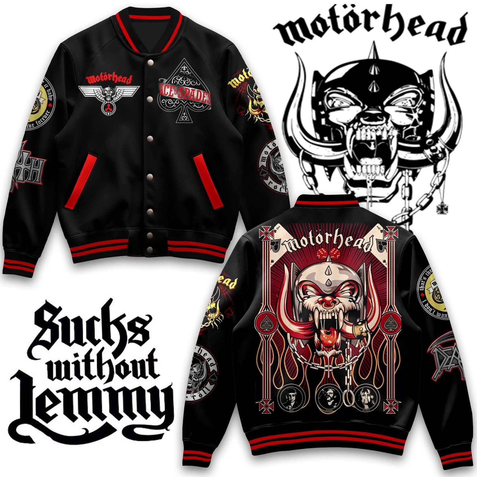 Motörhead Music Style Baseball Jacket For Fans