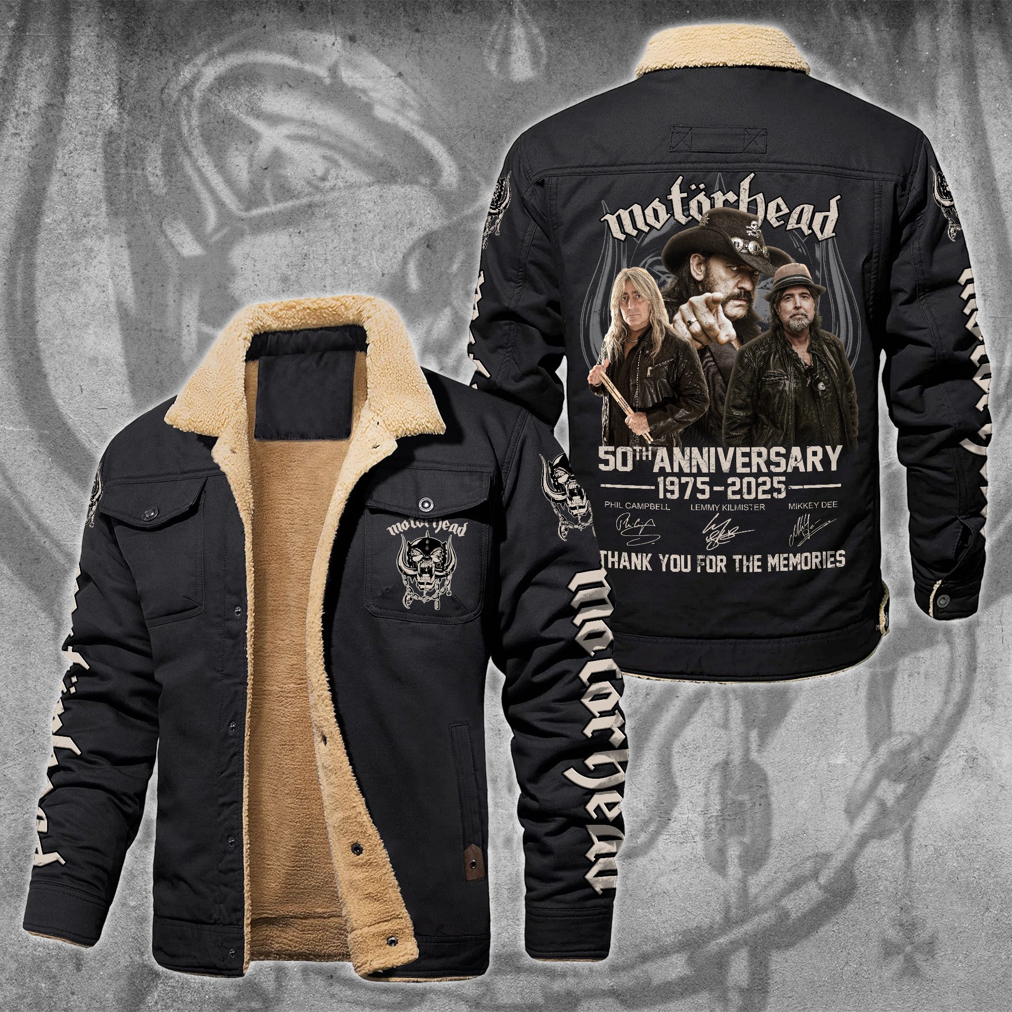 Motörhead Music Style Fleece Thermal Cotton Jacket For Fans
