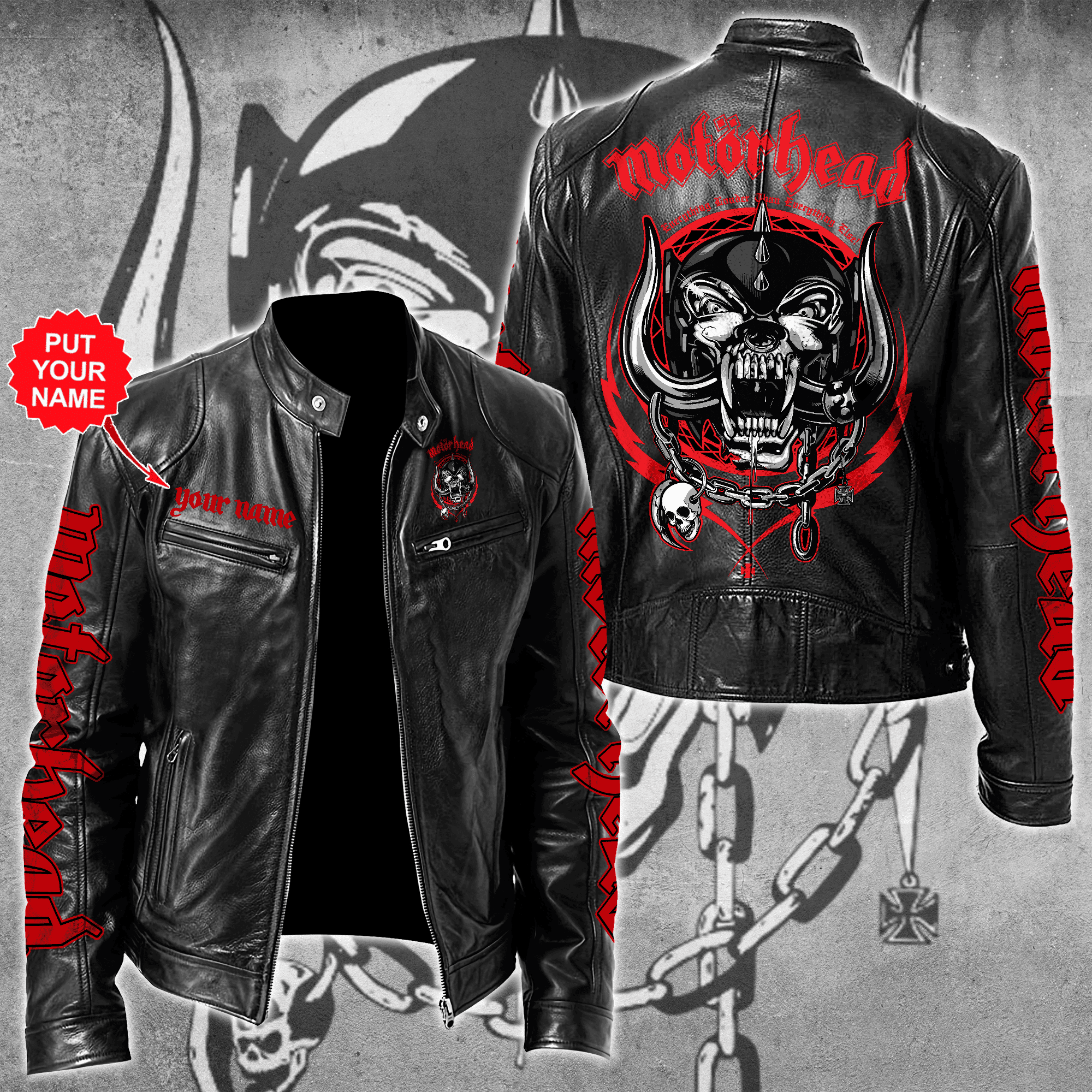 Motörhead Music Style Leather Jacket For Fans