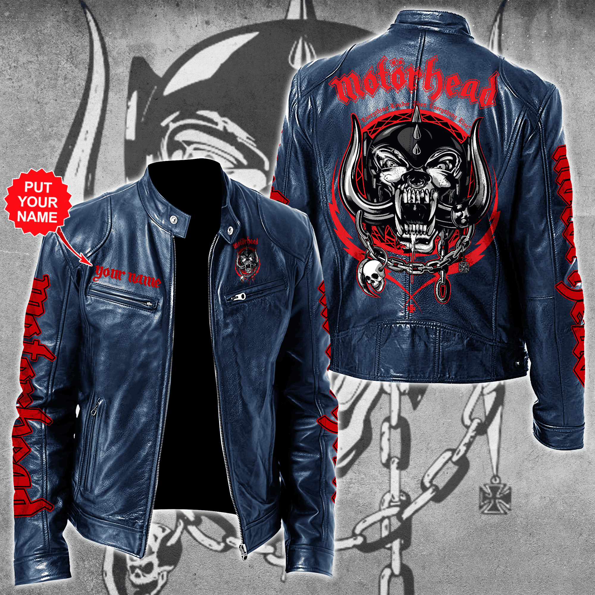 Motörhead Music Style Leather Jacket For Fans