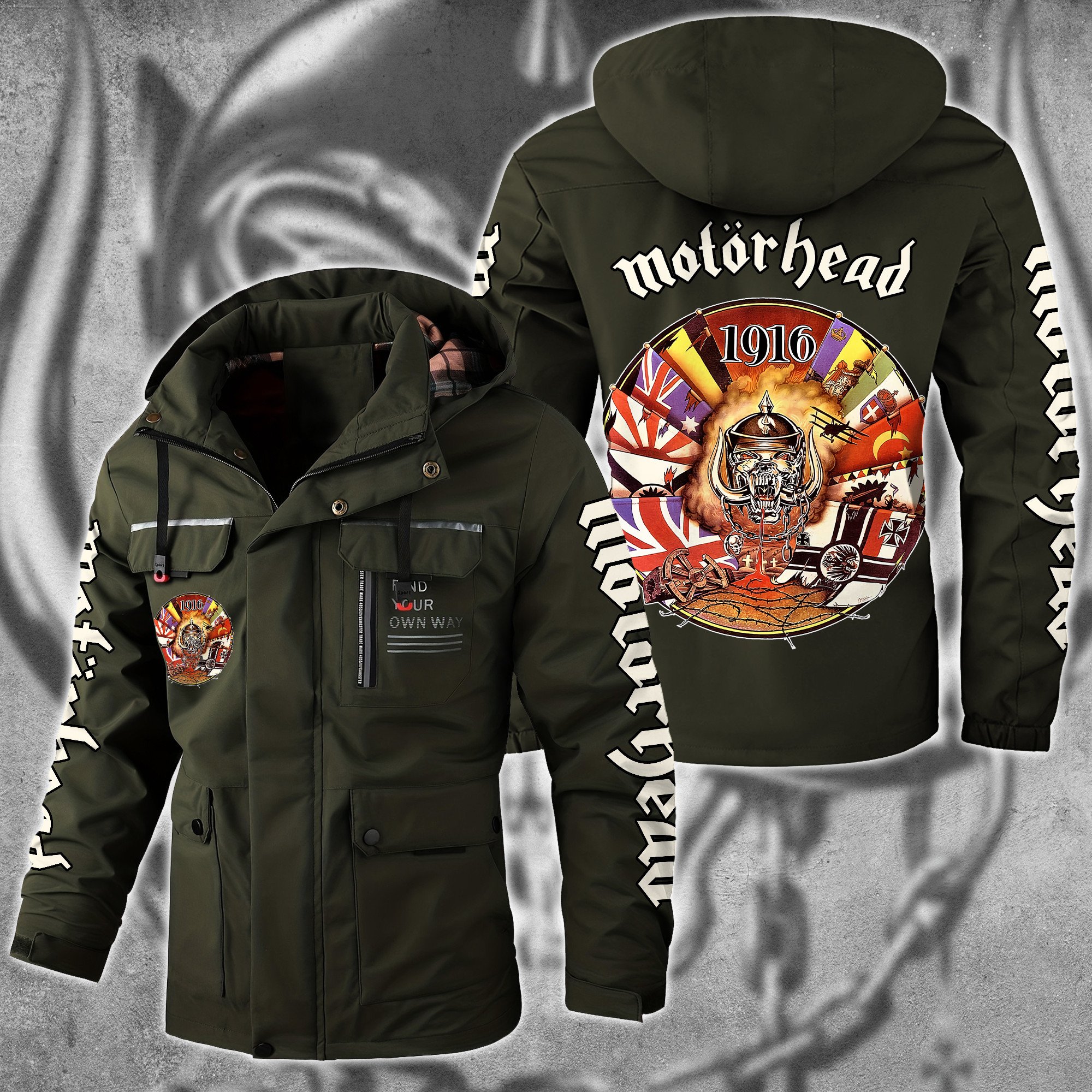 Motörhead Music Style Parka Jacket For Fans