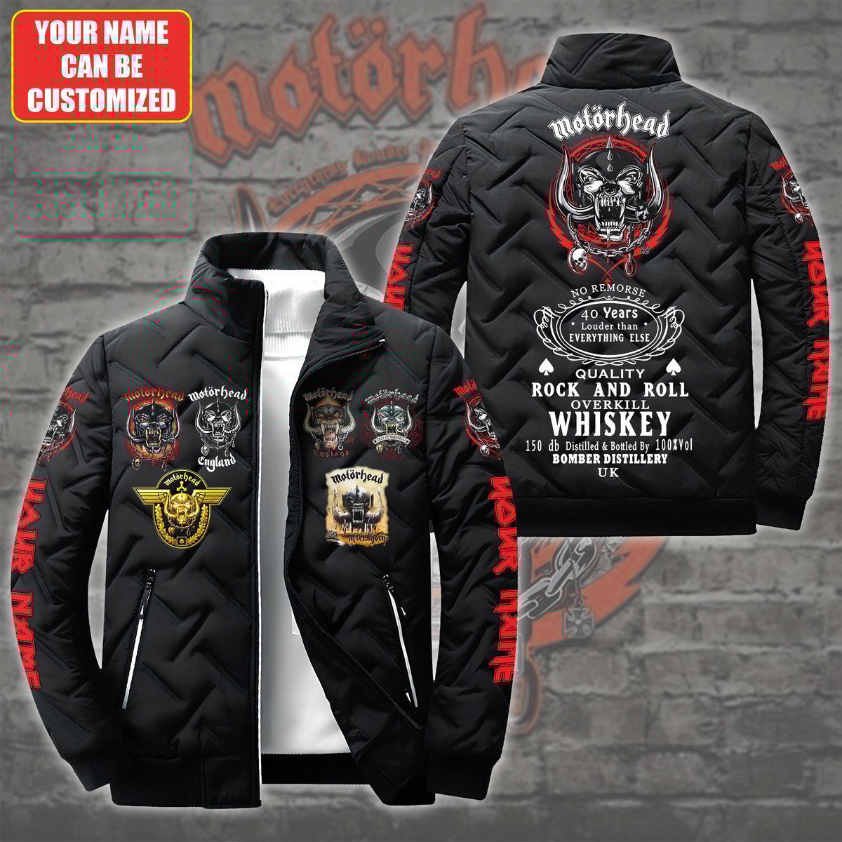 Motörhead Music Style Puffer Jacket For Fans