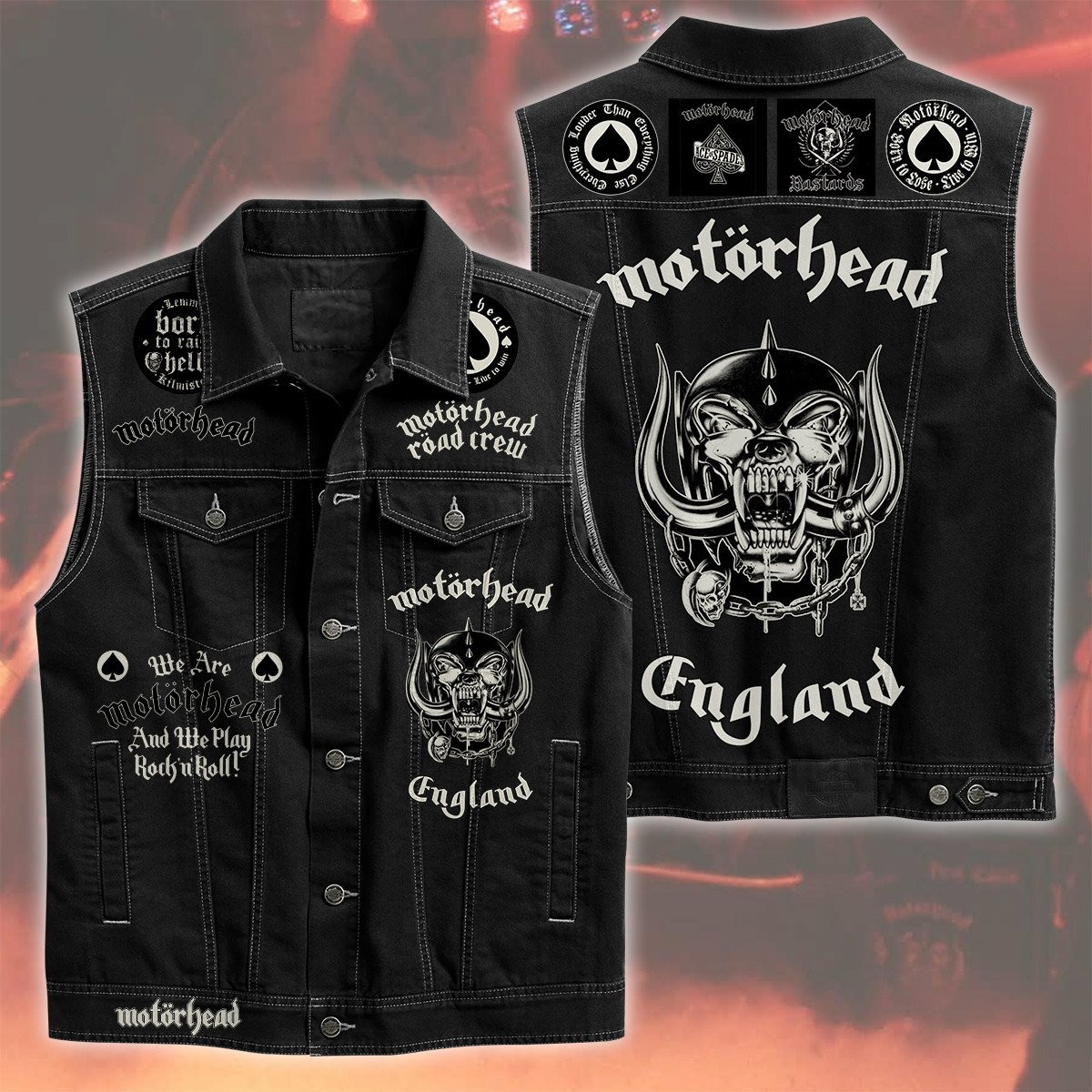 Motörhead Music Style Sleeveless Jacket For Fans