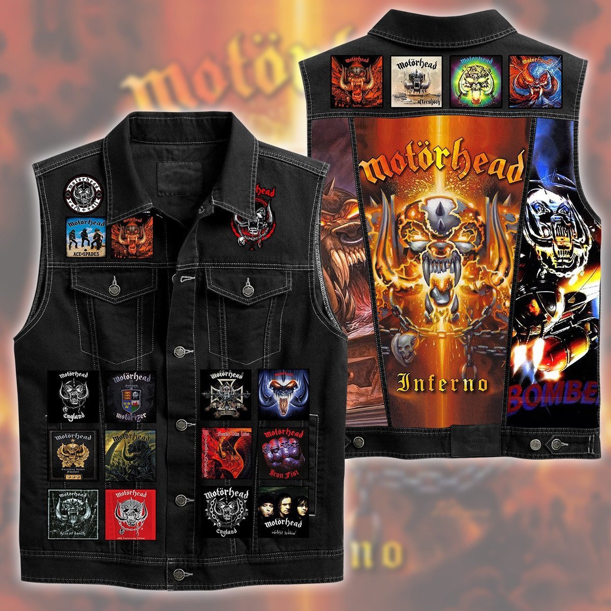 Motörhead Music Style Sleeveless Jacket For Fans