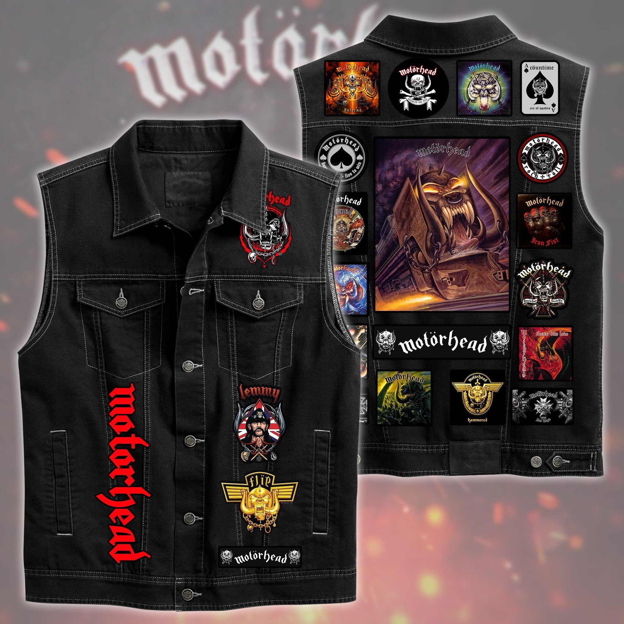 Motörhead Music Style Sleeveless Jacket For Fans