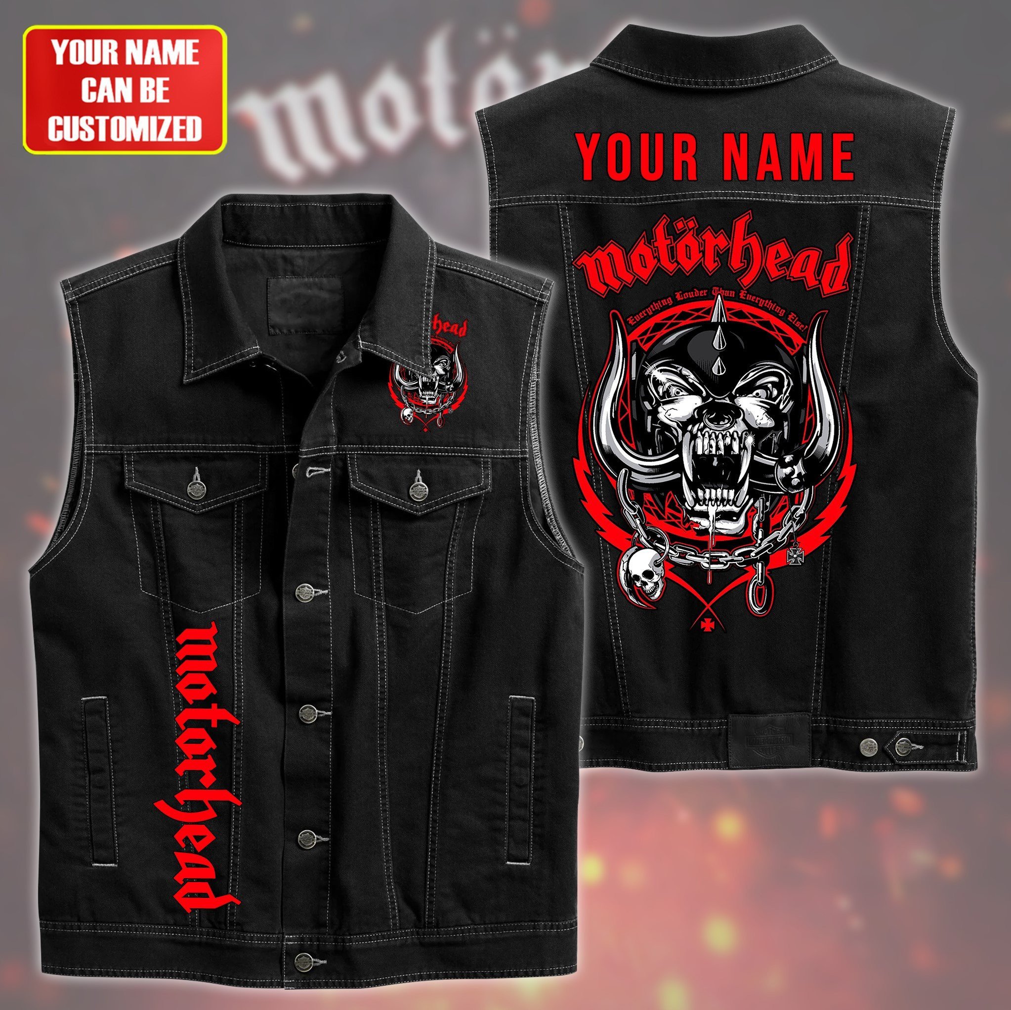 Motörhead Music Style Sleeveless Jacket For Fans