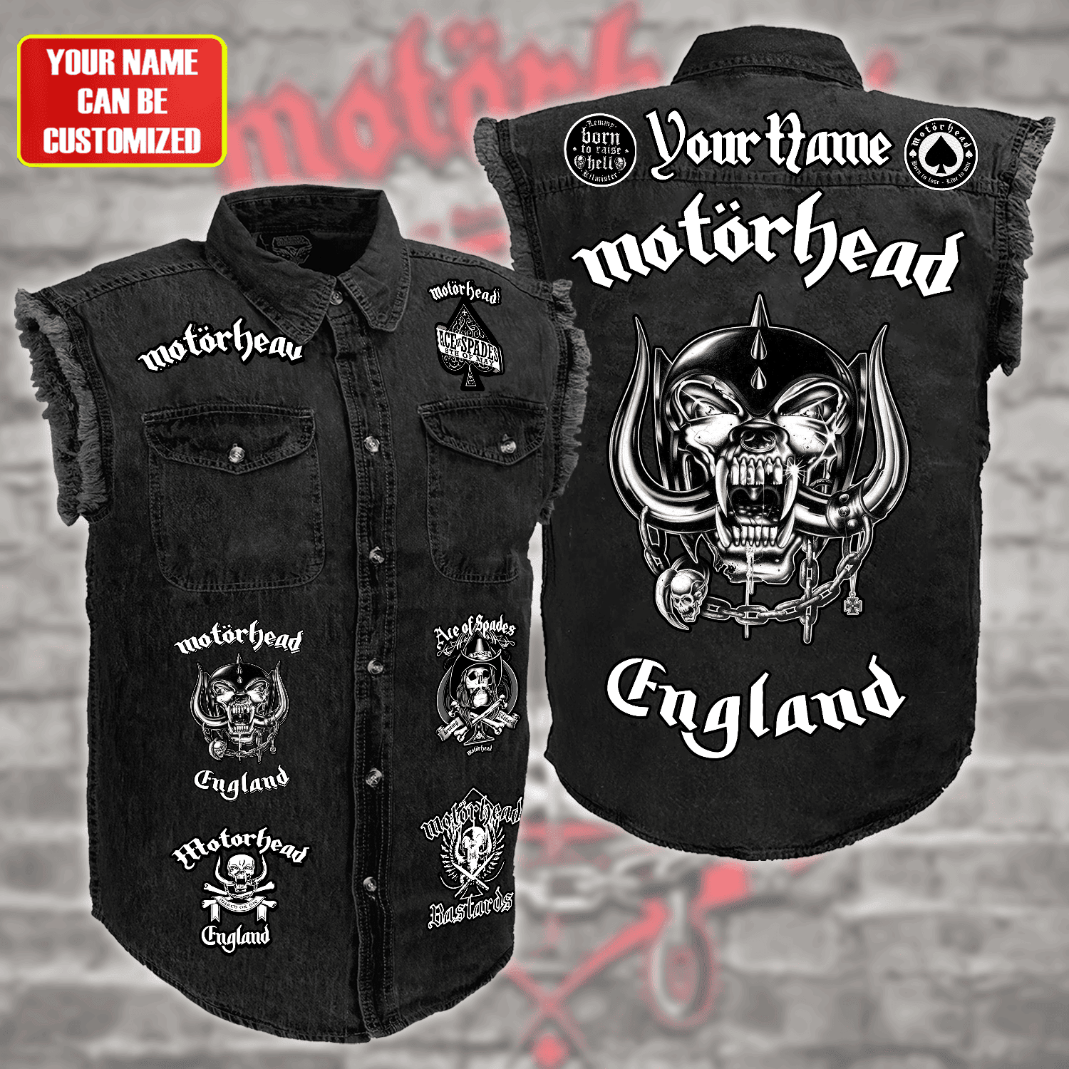 Motörhead Music Style Sleeveless Jacket For Fans
