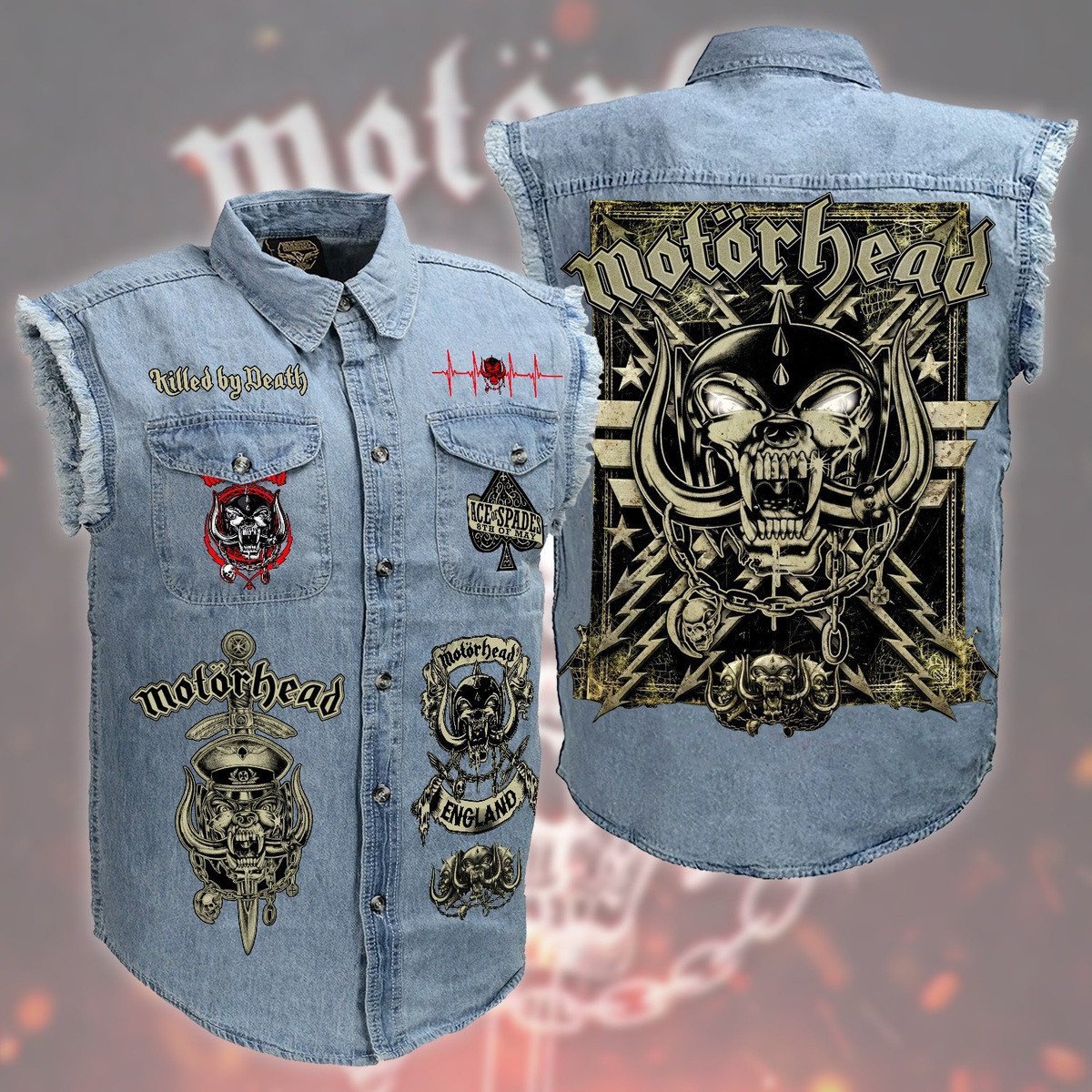 Motörhead Music Style Sleeveless Jacket For Fans