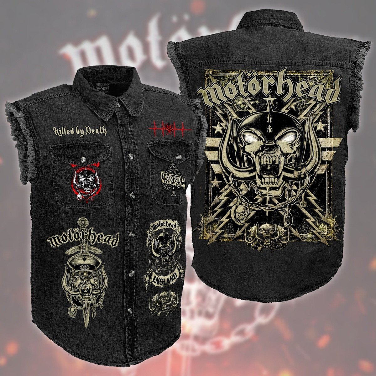 Motörhead Music Style Sleeveless Jacket For Fans