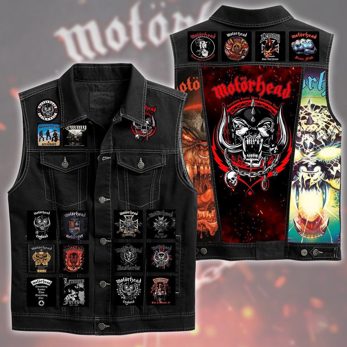 Motörhead Music Style Sleeveless Jacket For Fans