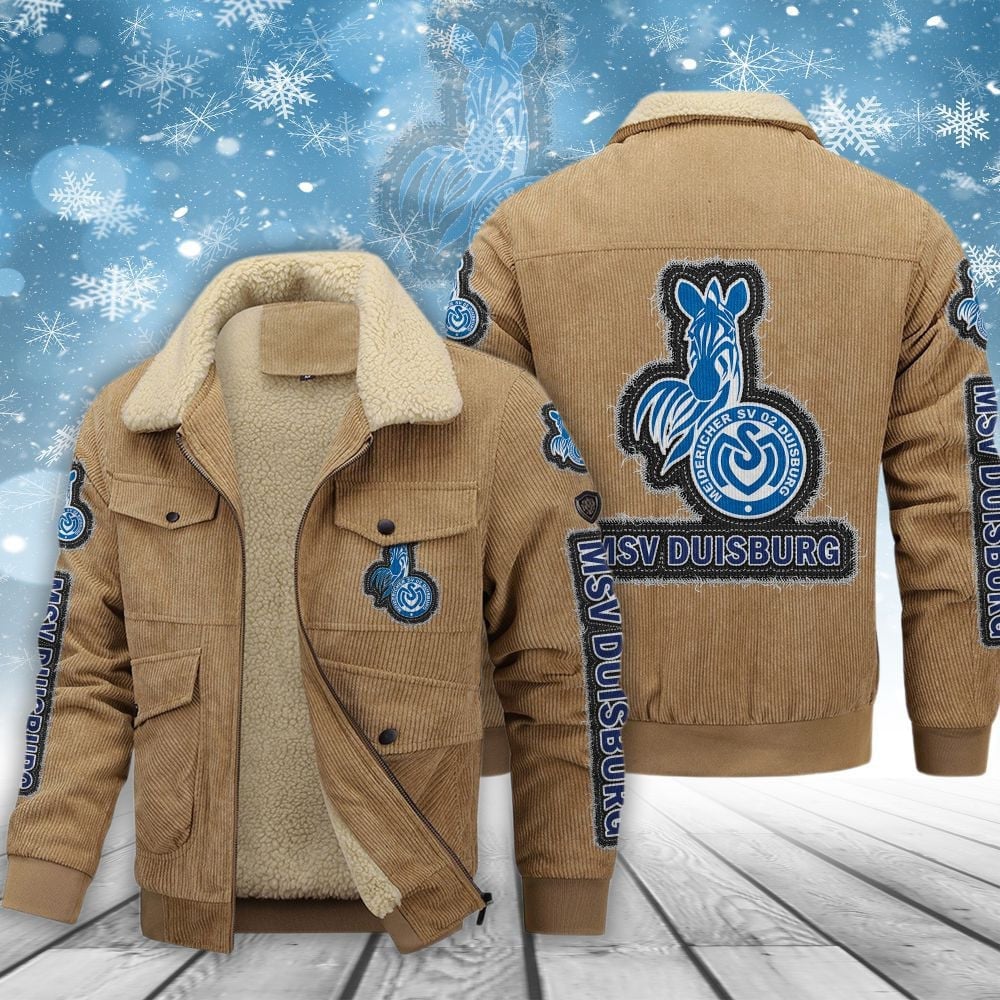 MSV Duisburg Bundesliga Style Thermal Cotton Jacket Prim For Fans