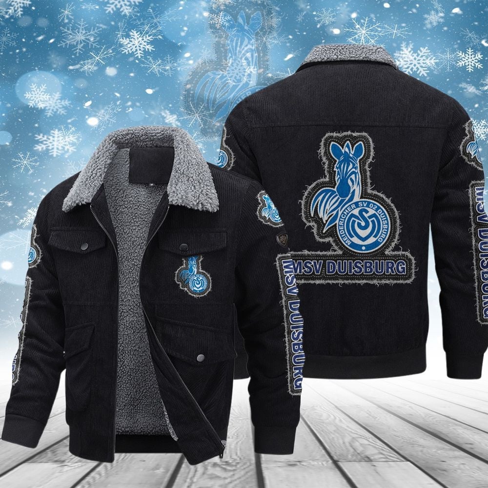 MSV Duisburg Bundesliga Style Thermal Cotton Jacket Prim For Fans