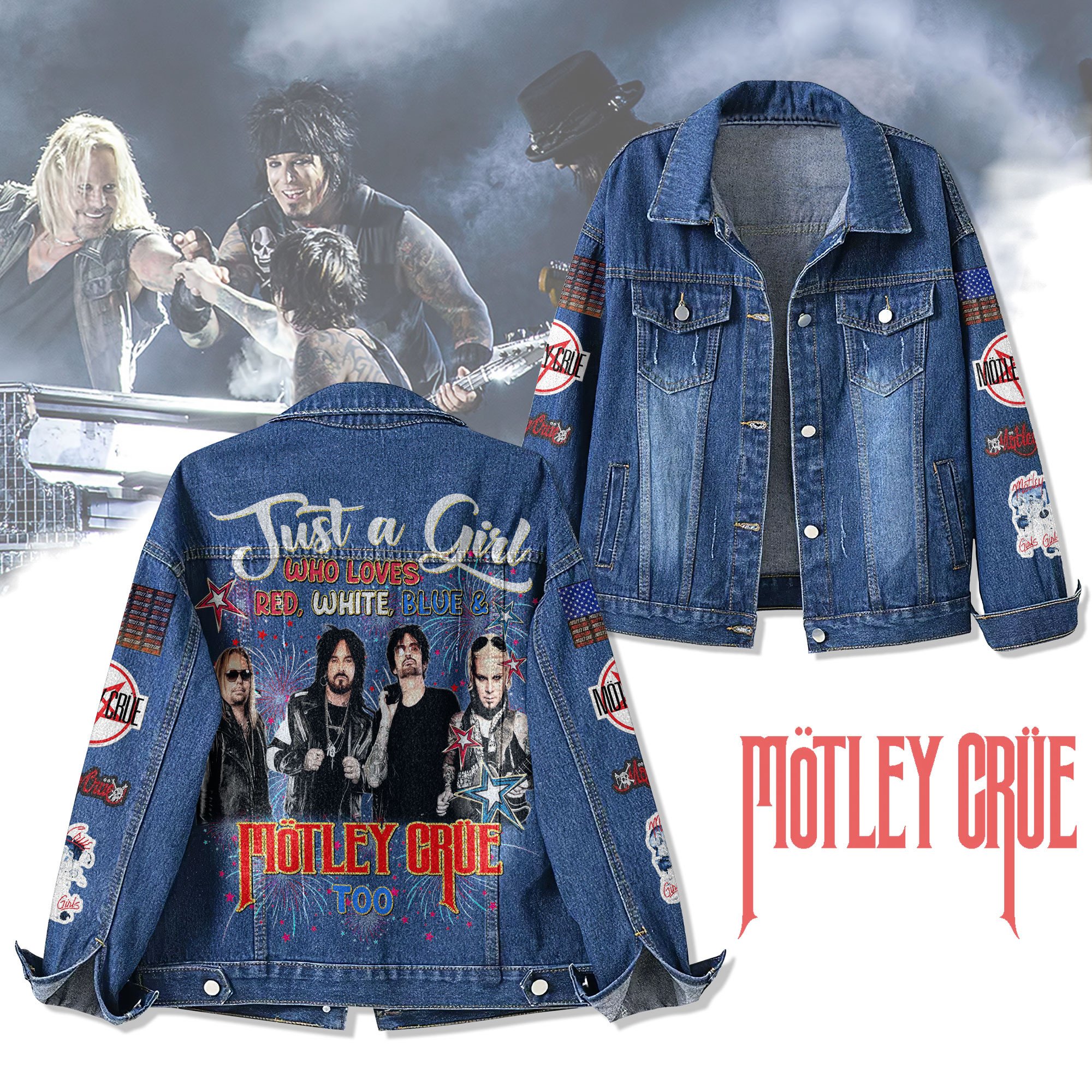 Mötley Crüe Music Denim Jacket Gift For Fans