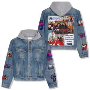 N Sync Music Style Hooded Denim Jacket For Fans