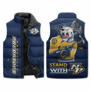 Nashville Predators NHL Style Sleeveless Puffer Jacket For Fans