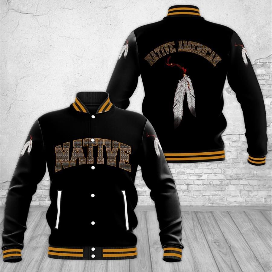 Native American Style Baseball Jacket For Fans