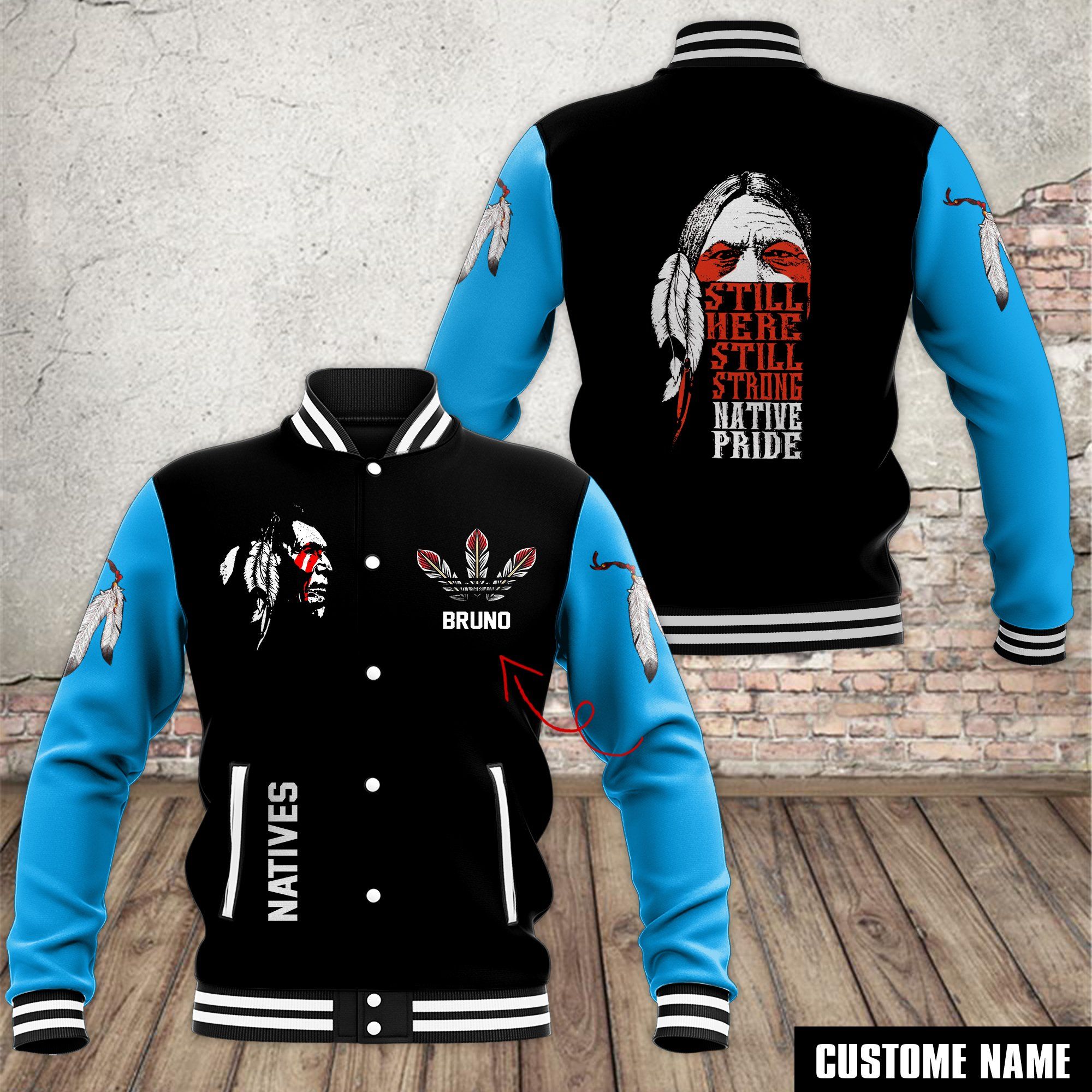 Native Pride Style Baseball Jacket For Fans