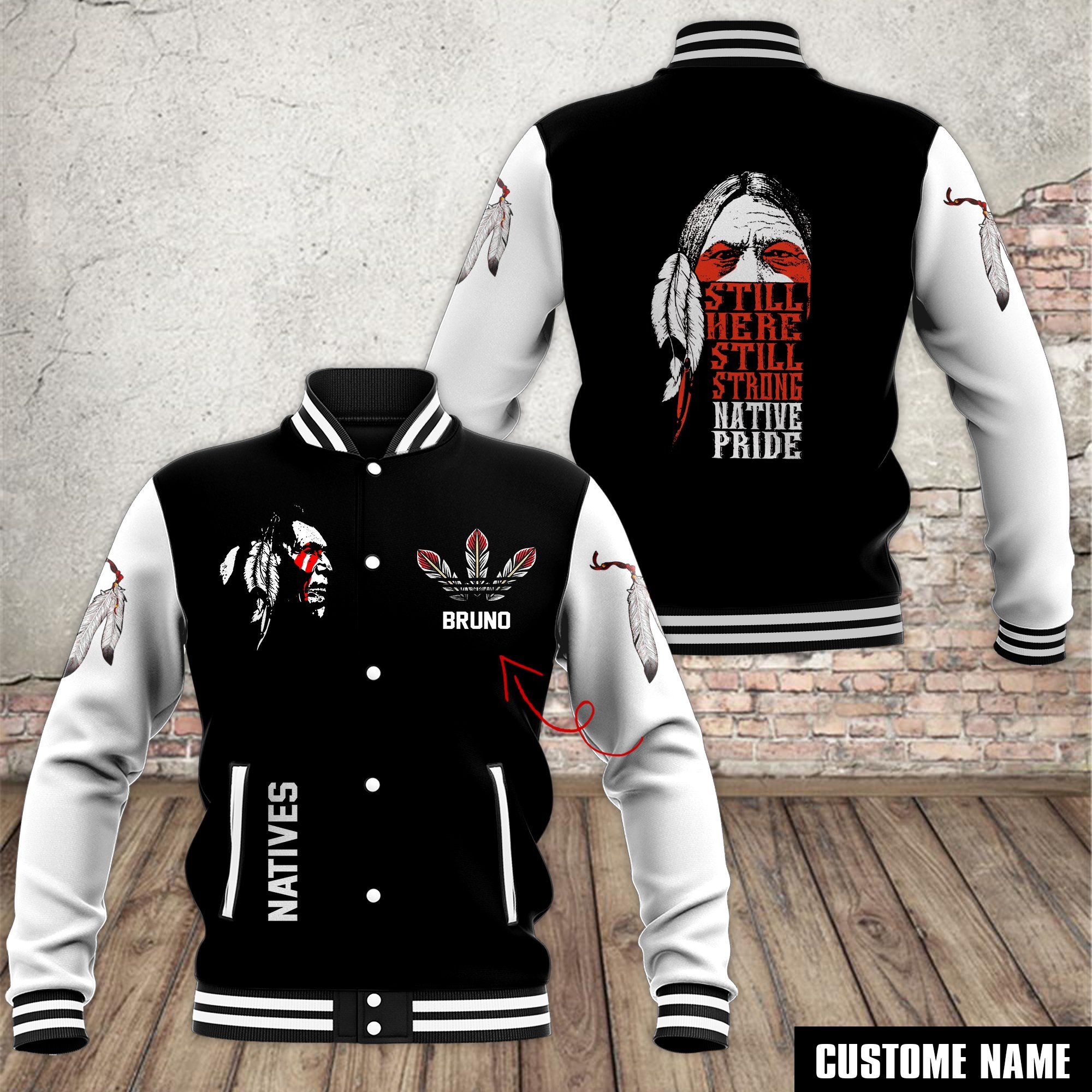 Native Pride Style Baseball Jacket For Fans