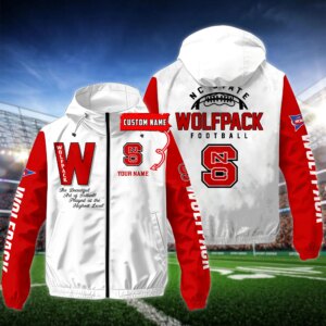 NC State Wolfpack NCAA Personalized Style Windbreaker Jacket For Fans