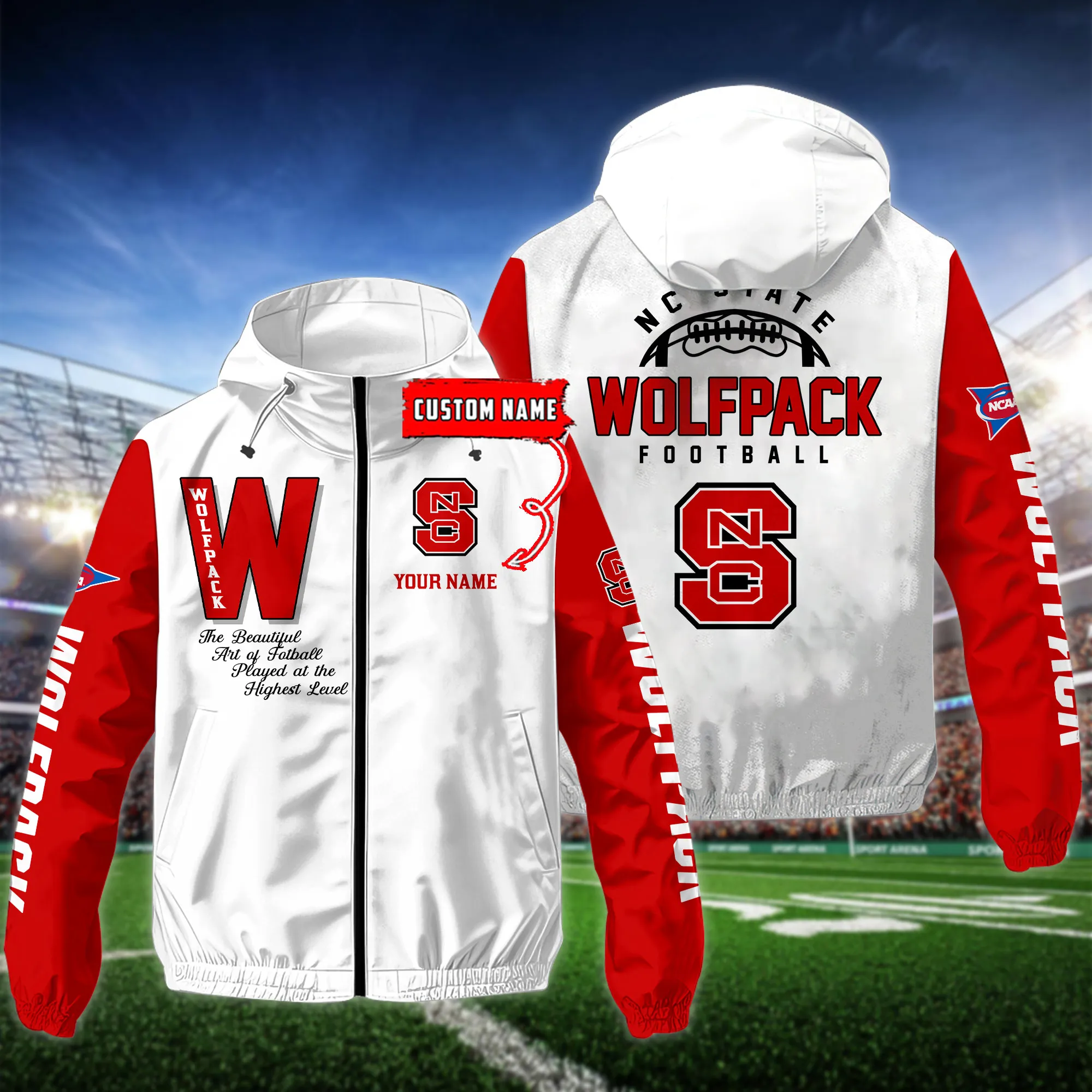 NC State Wolfpack NCAA Personalized Style Windbreaker Jacket For Fans