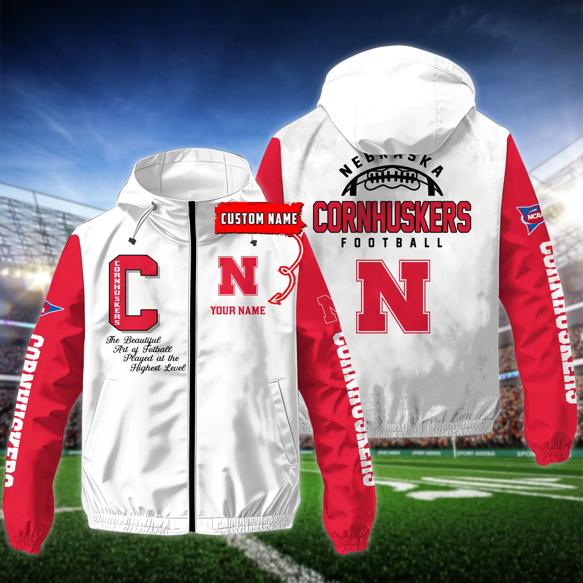 Nebraska Cornhuskers NCAA Personalized Style Windbreaker Jacket For Fans