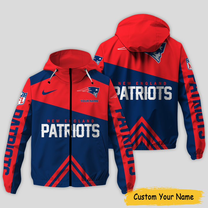 New England Patriots NFL Personalized Style Windbreaker Jacket For Fans