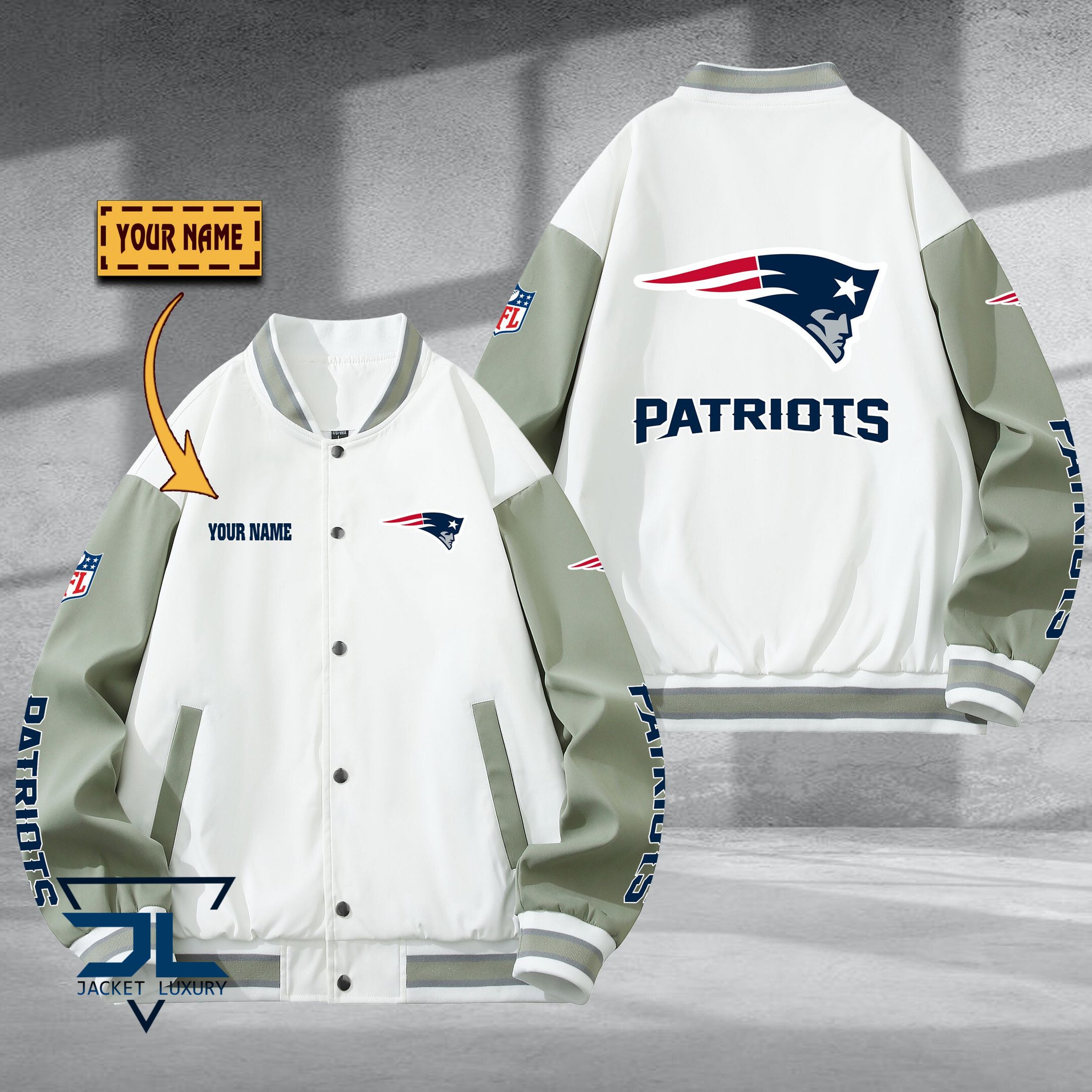 New England Patriots NFL Style Baseball Jacket For Fan
